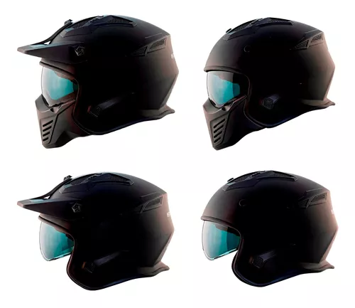 Capacete Moto Norisk Darth Preto Fosco 4 Em 1 Lj @#