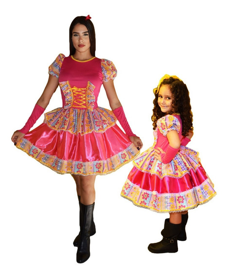 vestido quadrilha mae e filha