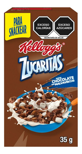 5 Pzs Kelloggs Cereal Hojuelas De Maíz Con Chocolate Zucarit