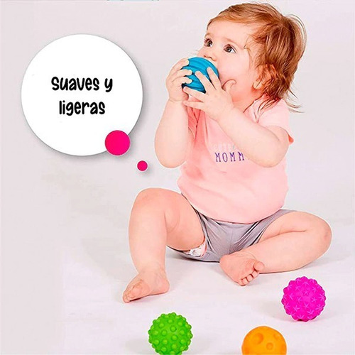 Imagen 3 de 8 de Set Pelotas Sensorial De Bebes