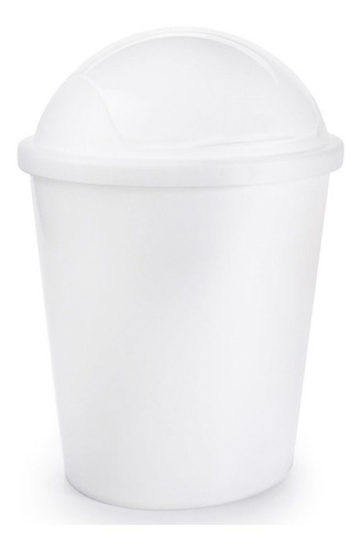 Imagen 2 de 5 de Cesto Papelero Tacho Basura Plastico Tapa Vaiven Pettish