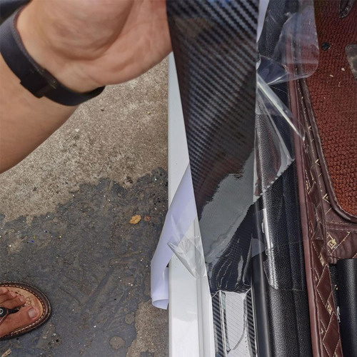 Pegatina De Fibra De Carbono 3d Para Coche, Tira De Pasta