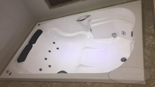 Banheira Dupla De Fundo Anatômico 1.80x1.20 Com Hidromassagem Cromoterapia E Aquecedor Moto Bomba Envio Para Todo Brasil