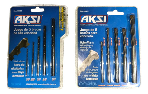 Brocas Mechas Para Concreto Alta Velocidad Pack De 2 Juegos