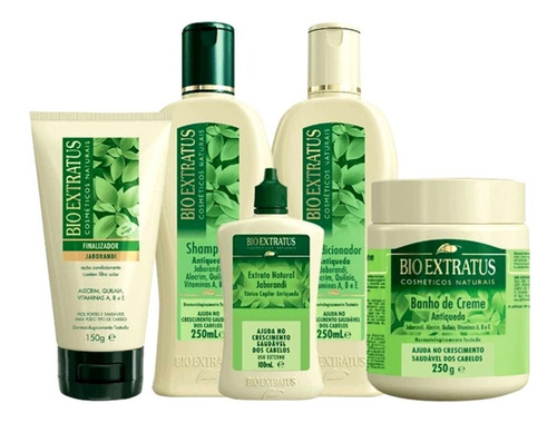 Bio Extratus Jaborandi Anti Queda Kit Tratamento 5 Produtos