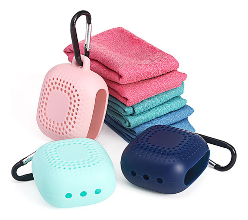 Toalla De Secado Rápido Con Funda De Silicona Y Rosa Que Abs