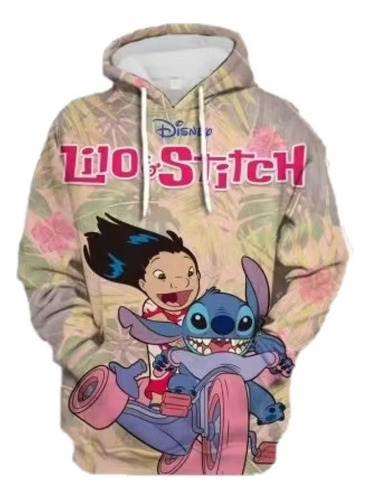 Sudadera Holgada Con Estampado Digital Stitch By Bike