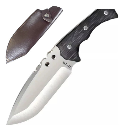 Faca Vusak Skd11 5mm 27,5cm C/bainha Couro