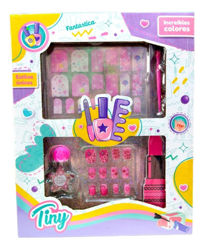 Set Infantil De Uñas Decoradas Tiny Fashion Estilos Únicos