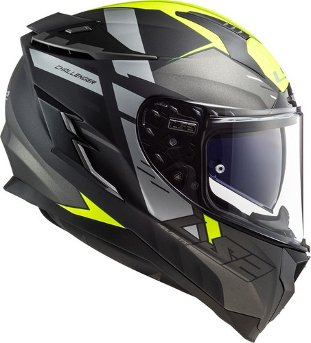 Casco Para Moto Ls2 Ff 327 Challenger Allert Mate Amarillo