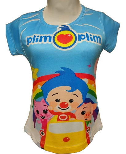 Playera Sublimada Infantil Deel Payaso Plim Suave Y Liviana 