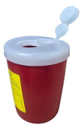 Contenedor Residuos Peligrosos Punzocortantes 1 Litro Rojo Rojo