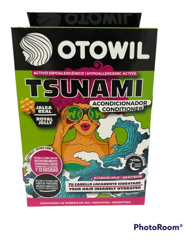 Imagen 4 de 9 de Acondicionador Tsunami C/ Jalea Real + Brillo Caja X48uni