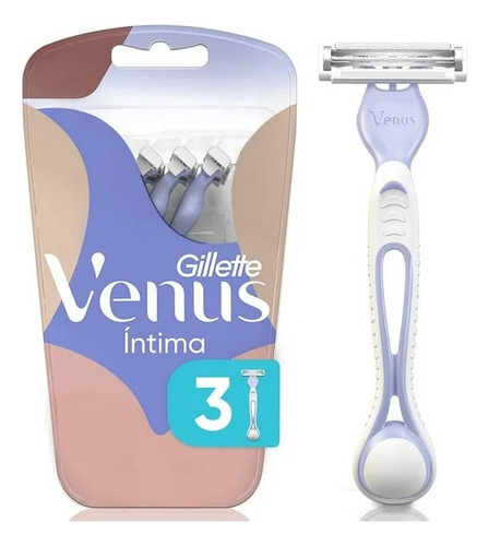 Rastrillo Gillette Venus Íntima Con Barrera Protectora 3pzas