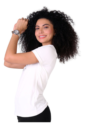 Crema - Gra - Playera Mujer Moda Camiseta Blanco Aditivo 552