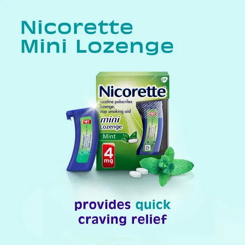 Nicorette Mint Mini Pastillas Dejar De Fumar Ayuda 4mg 20 Ct