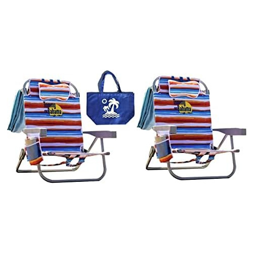 Silla De Playa Beach Gear, Azul, Blanco Y Rojo