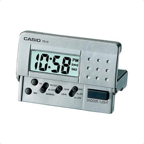 Reloj de mesa   digital Casio PQ-10  color gris 