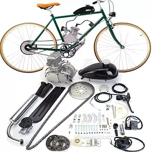 Iglobalbuy Kit de motor de bicicleta motorizada de 50cc, kit de motor de  bicicleta de gasolina de ciclo de 2 tiempos para bicicleta motorizada de 26