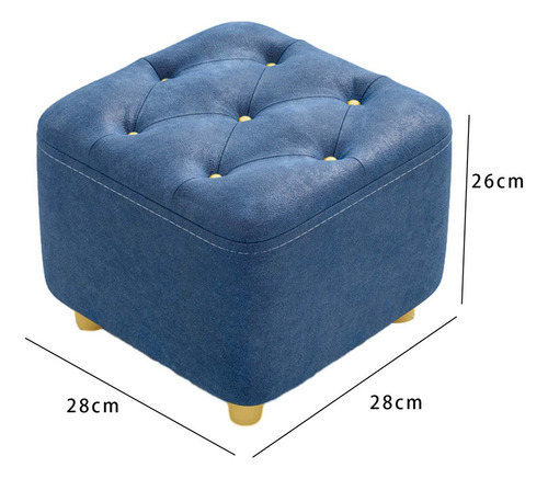 S Reposapiés Taburete Para Pies Silla De Asiento Azul Oscuro