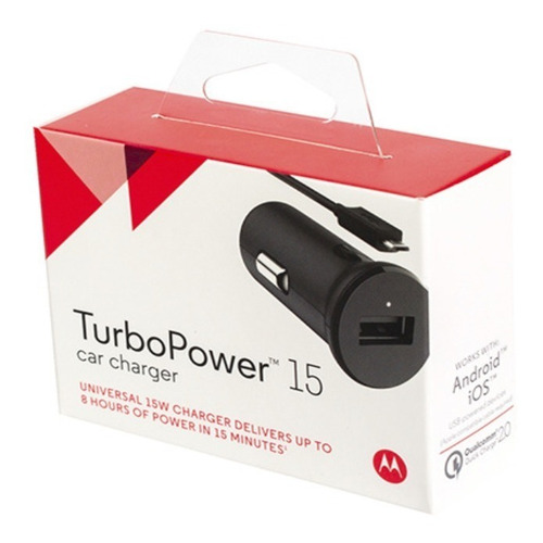 Imagen 2 de 2 de Cargador De Auto Motorola Turbo Power 15 - Revogames