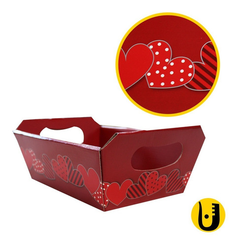 Imagem 4 de 7 de Cestas De Papel Decorada 30x9,5x21,5cm. Com 5 Sortidas