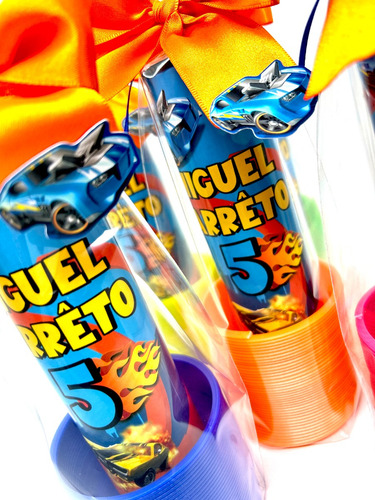 Kit Lembrancinha Mola Maluca Pega Vareta Hot Wheels 20 Kits