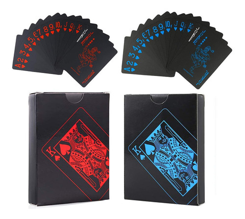 2 Paquetes/108pcs Impermeable Pvc Poker Jugando Cartas Truco