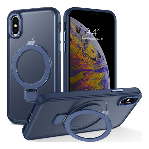 Duedue Para iPhone XS Max Funda Magnética Con Soporte De Con
