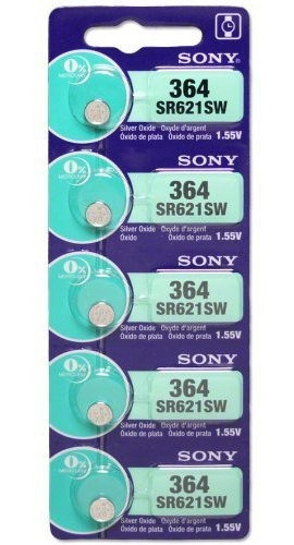 Sony 364 (sr621sw) 1.55v Batería Para Reloj Sin Mercurio De