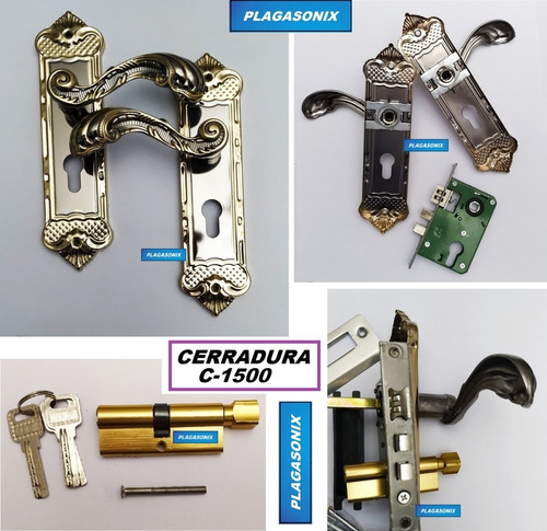 Imagen 6 de 10 de Cerradura Embutir Especial Completa C-1500 Europ. Economica