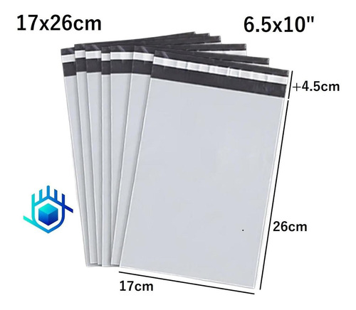 Imagen 4 de 10 de 100 Bolsas Sobres Envios 17x26cm Poly Paqueteria Adhesivo