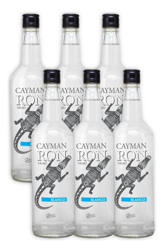 Cayman Ron Blanco Light Caja X6u 750ml Producto Nacional