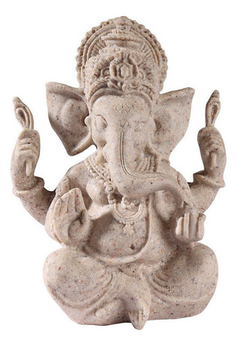Escultura Vintage De Ganesha India De Elefante De Arenisca P