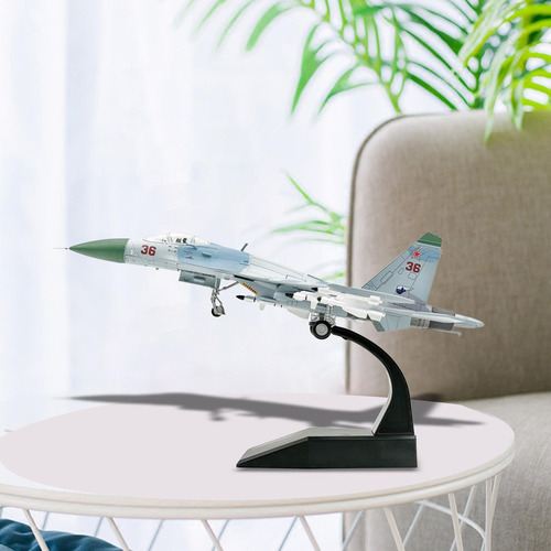 ' Aeronave Su 27 Modelo De Liga Fundida Escala 1/100 Para