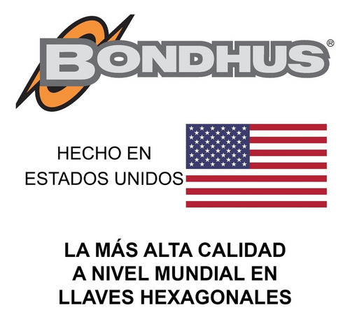 Juego Set Llaves T Allen Punta Bola 2-10mm 8 Pz Bondhus Usa