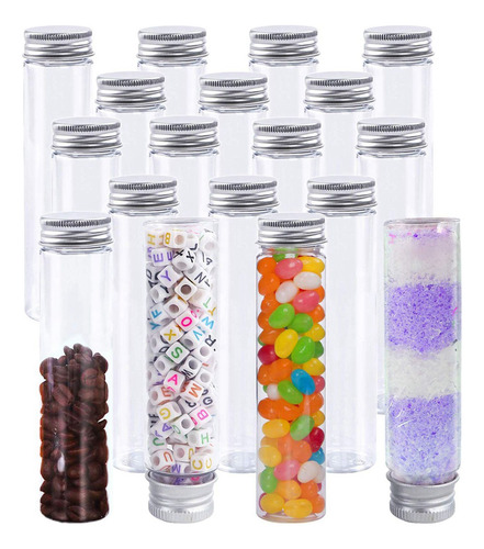 Tubo De Plástico Crystally-45 Piezas De 110 Ml, Tubos Planos