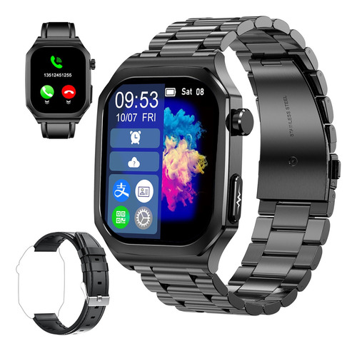 Reloj Inteligente 2.04 Bluetooth Ecg Ppg Impermeable Hombre