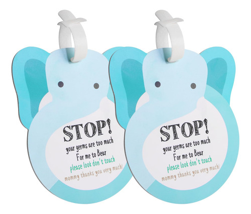 Elephant Baby Dont Touch Sign - Placa De Vinilo Para Asient.