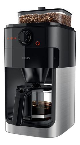 Cafetera Philips Grind & Brew HD7767 automática negra y metal expreso 230V