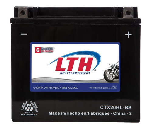 Imagen 1 de 8 de Batería Lth Agm Moto Honda Vtx1800c 2005 1800cc