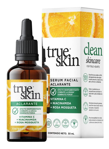 Sérum facial aclarante True Skin día/noche para piel grasa/mixta/seca de 50mL