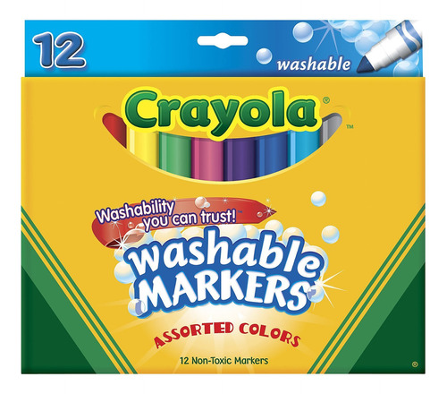 Crayola Marcadores Ultra Limpios De 12 Ct