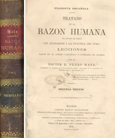 Tratado De La Razon Humana D. Pedro Mata