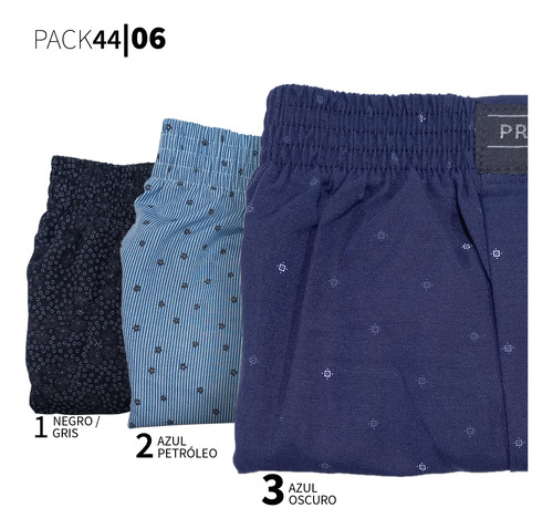 Pack: 3 Calzoncillos Boxer Camiseros Estampados / Primus