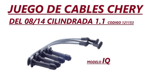 Cables De Bujías Chery Iq 33x39x45 /1.1 Del 08/14 Calidad***