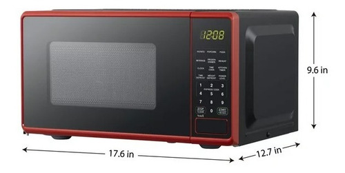 Microondas Mainstays Em720cga Rojo 19.8l 120v Importado