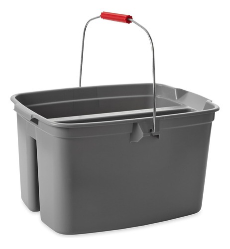Rubbermaid Comm Prod 2628 88gray 19qt Gry Doble Cubeta Gris