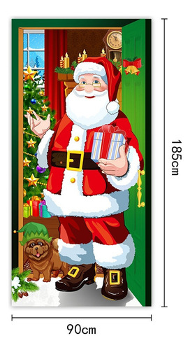 2 Cortinas Navideñas Para Puerta, Decoración Del Hogar