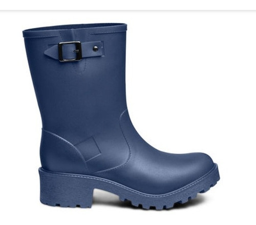 Botas Botín Dama Caucho Impermeable Lluvia Pvc Tacón Mujer